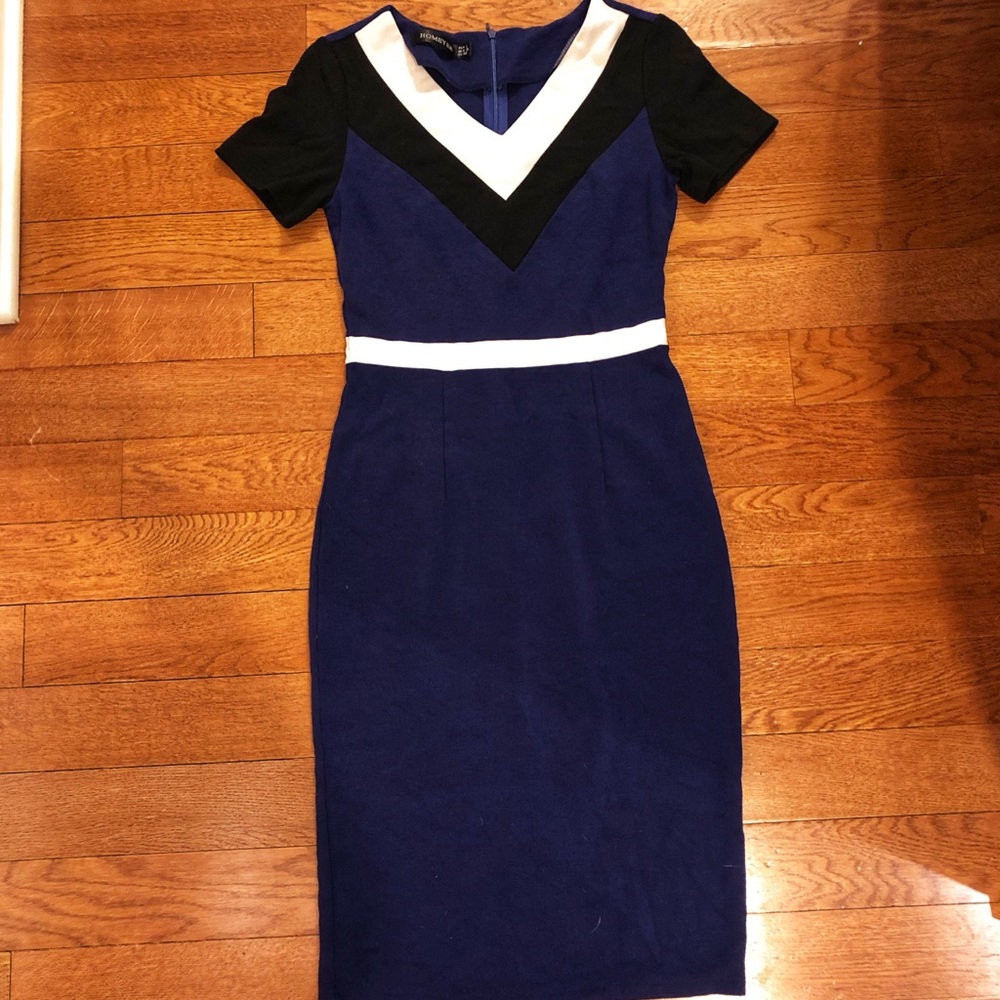 Homeyee purple work dress